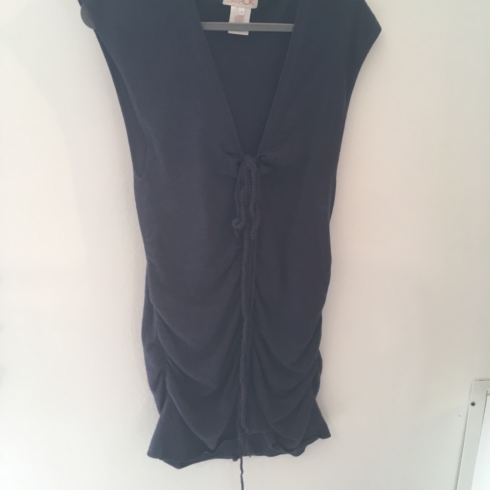 La Rok short sweater dress with long ties